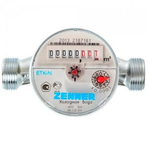 Счетчик для воды ZENNER  ETK-I-N-AM/Dn20/Qn2.5,7200265
